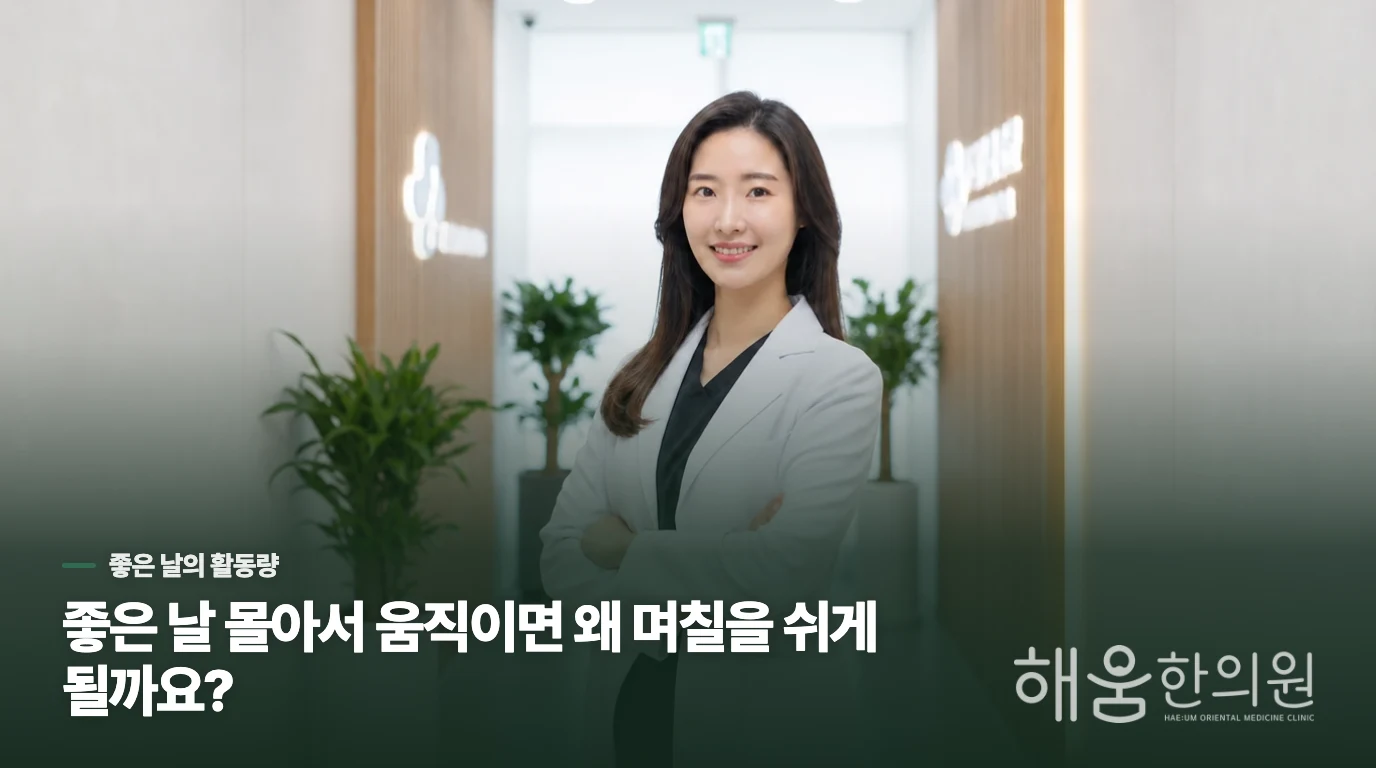 좋은 날 몰아서 움직이면 왜 며칠을 쉬게 될까요?