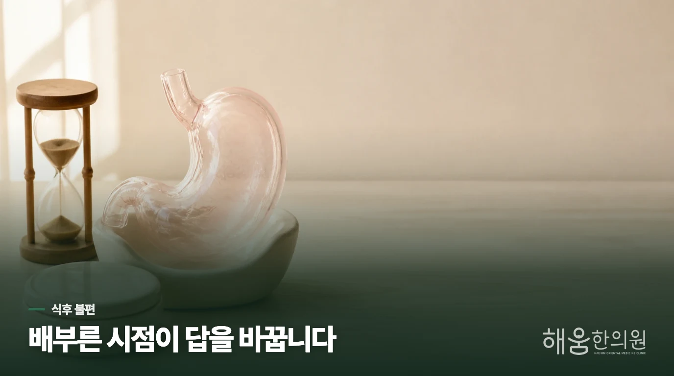 조금만 먹어도 배가 차는 느낌은 왜 생길까요
