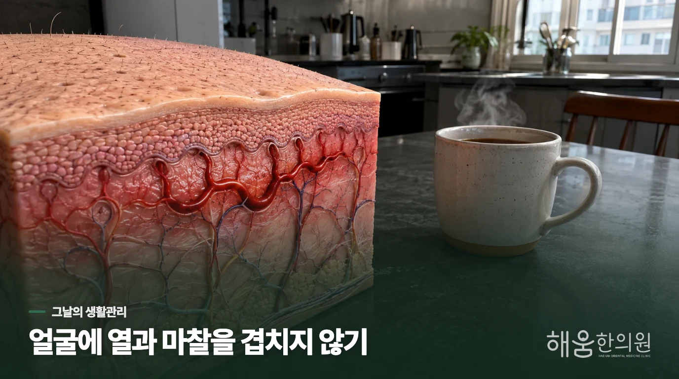붉어진 날에는 열과 마찰을 줄여 보세요