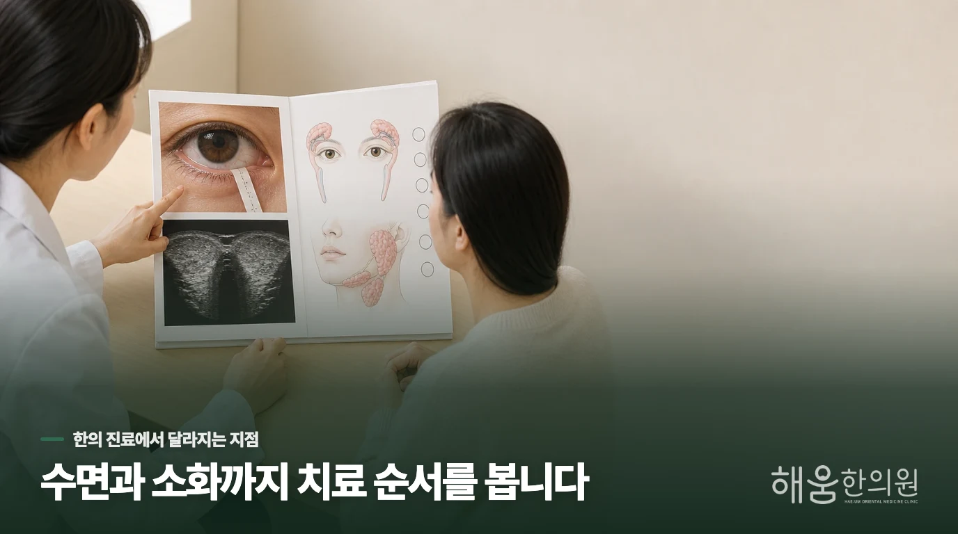한의학적 관리는 수면과 소화의 맥락을 나눠 세웁니다