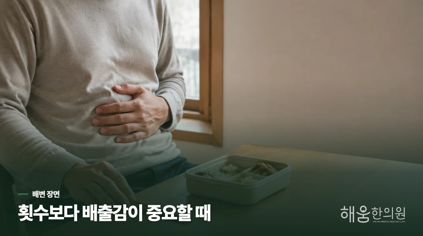 매일 가도 변비일 수 있는 배변 장면