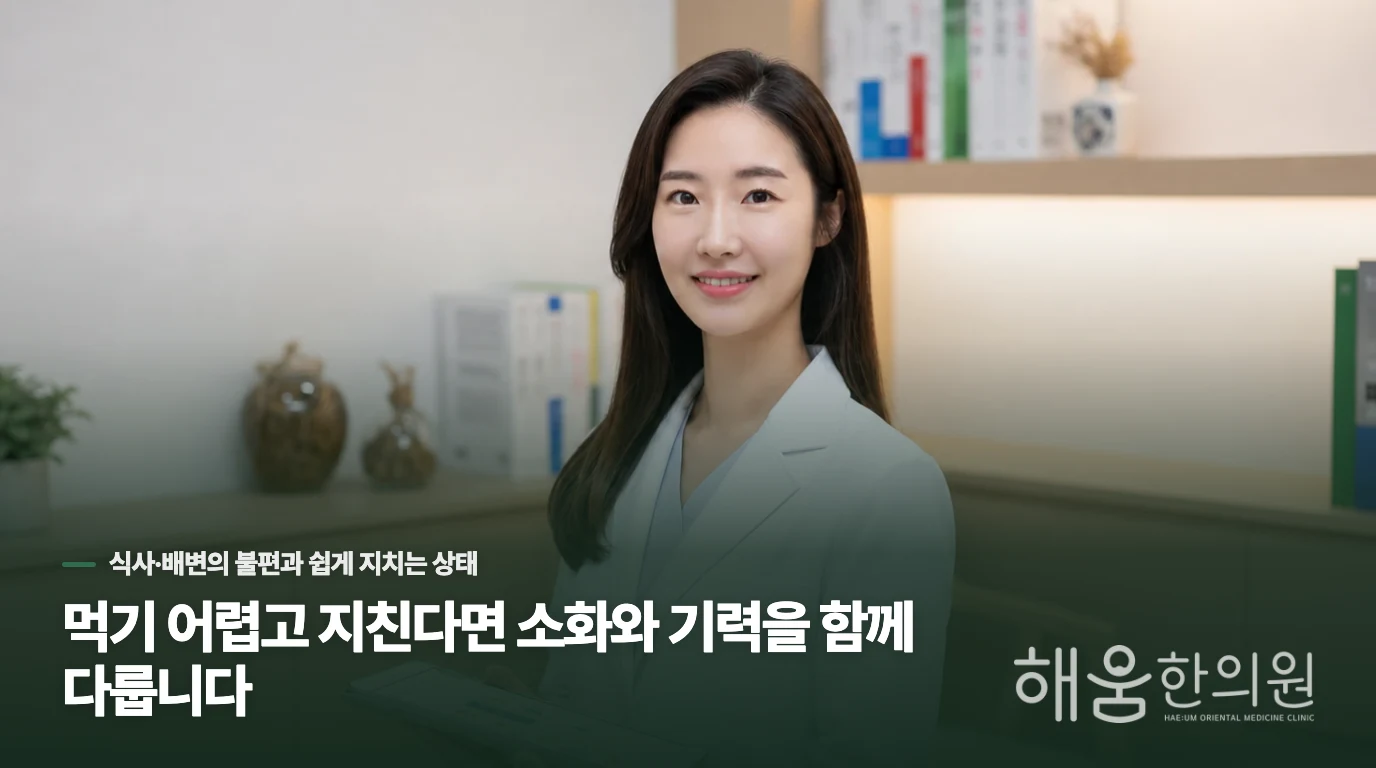 먹기 어렵고 지친다면 소화와 기력을 함께 다룹니다